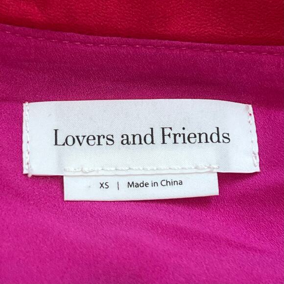 Lovers & friends Marisol mini dress red & pink Y2K ruffle sexy baddie cocktail - Picture 7 of 7